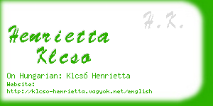 henrietta klcso business card